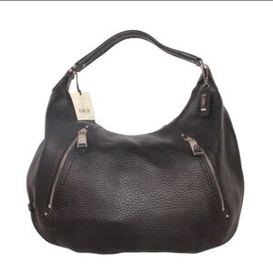 Cole Haan Black Pebbled Leather Shoulder Hobo